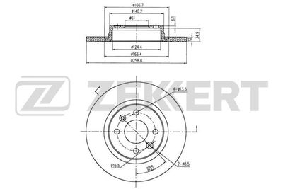 BS5179 ZEKKERT Тормозной диск