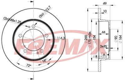 BD9284 FREMAX Тормозной диск