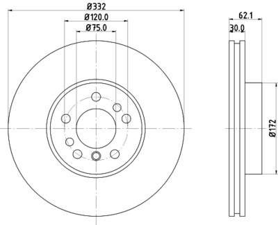 8DD355127631 HELLA Тормозной диск