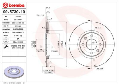 BS8097 BRECO Тормозной диск