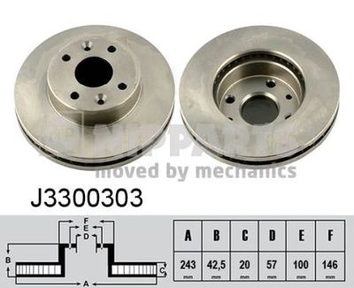 J3300303 NIPPARTS Тормозной диск