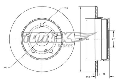 TX7405 TOMEX Brakes Тормозной диск