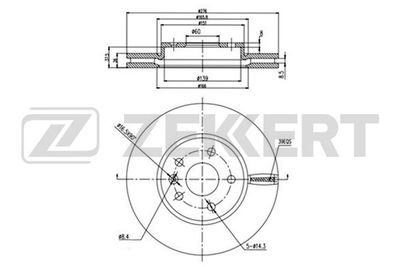 BS5050 ZEKKERT Тормозной диск