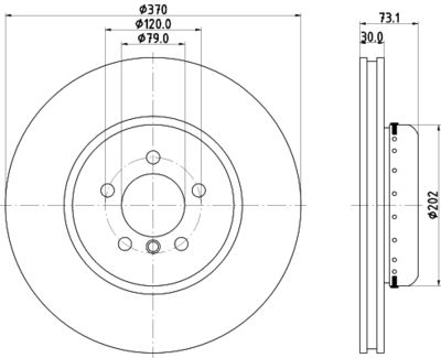 8DD355120831 HELLA Тормозной диск