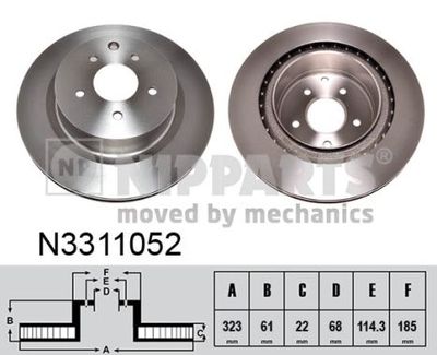 N3311052 NIPPARTS Тормозной диск