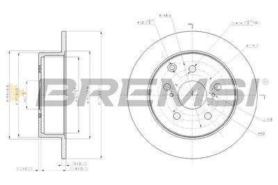 CD7704S BREMSI Тормозной диск