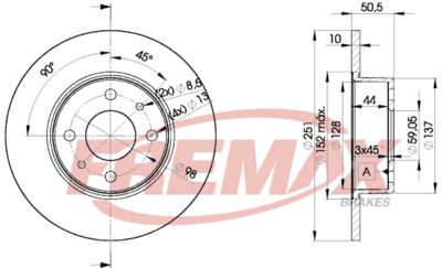 BD4070 FREMAX Тормозной диск