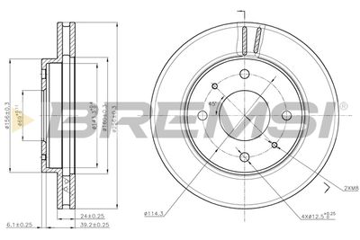 CD6741V BREMSI Тормозной диск