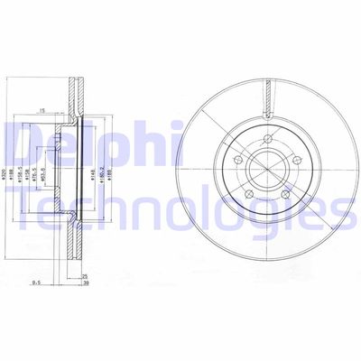 BG4056 DELPHI Тормозной диск