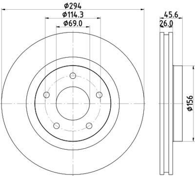 8DD355115911 HELLA Тормозной диск