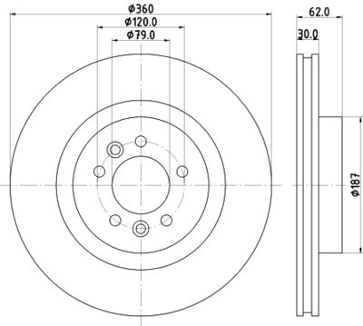 8DD355125251 HELLA PAGID Тормозной диск