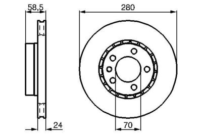 0986478326 BOSCH Тормозной диск