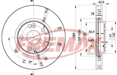 BD6029 FREMAX Тормозной диск