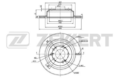 BS6186 ZEKKERT Тормозной диск