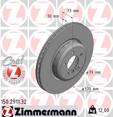 150291132 ZIMMERMANN Тормозной диск