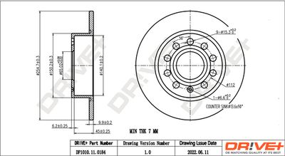 DP1010110184 Dr!ve+ Тормозной диск