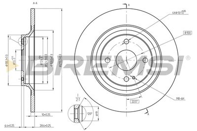 CD8593S BREMSI Тормозной диск