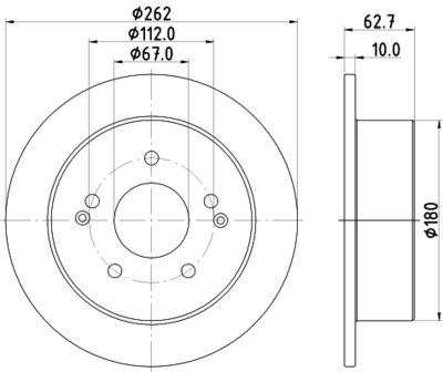 8DD355133341 HELLA Тормозной диск