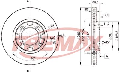 BD3263 FREMAX Тормозной диск