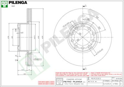 V180 PILENGA Тормозной диск