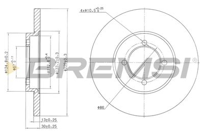 CD6379S BREMSI Тормозной диск