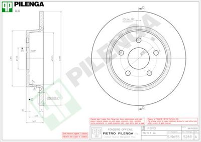 5289 PILENGA Тормозной диск