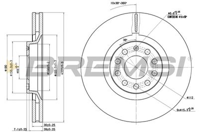 CD7705V BREMSI Тормозной диск