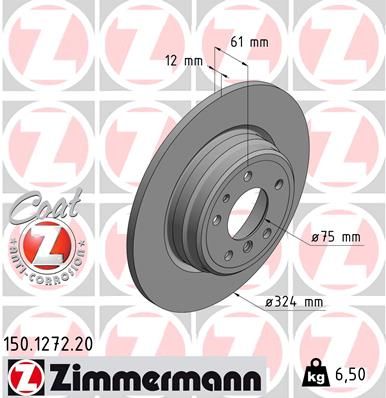 150127220 ZIMMERMANN Тормозной диск