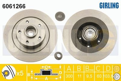 6061266 GIRLING Тормозной диск
