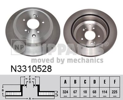 N3310528 NIPPARTS Тормозной диск