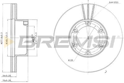 CD6172V BREMSI Тормозной диск