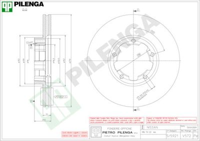 V572 PILENGA Тормозной диск