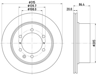 8DD355118141 HELLA PAGID Тормозной диск