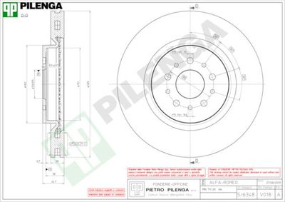 V018 PILENGA Тормозной диск