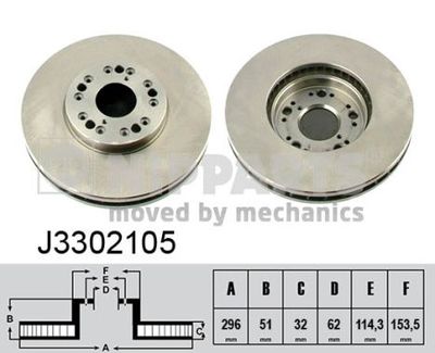 J3302105 NIPPARTS Тормозной диск