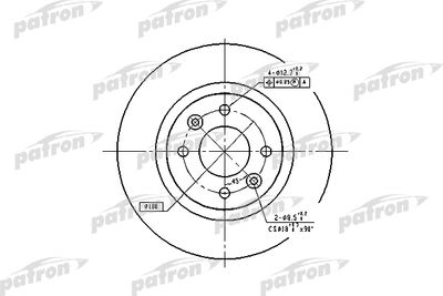 PBD1017 PATRON Тормозной диск