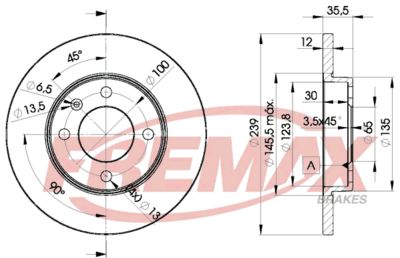 BD3300 FREMAX Тормозной диск