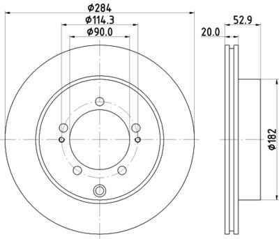 MDC958 MINTEX Тормозной диск