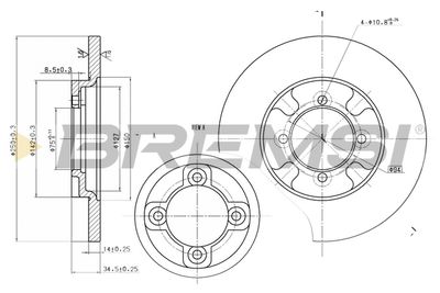 CD6531S BREMSI Тормозной диск