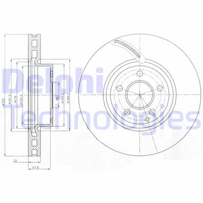 BG9075C DELPHI Тормозной диск