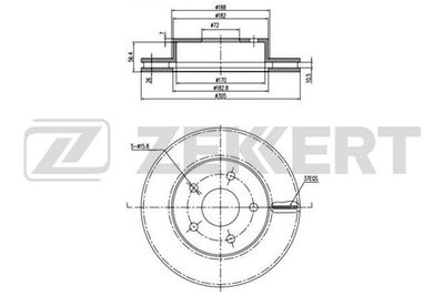 BS5192 ZEKKERT Тормозной диск