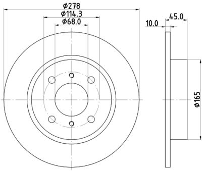 8DD355110661 HELLA Тормозной диск