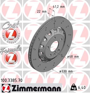 100338570 ZIMMERMANN Тормозной диск