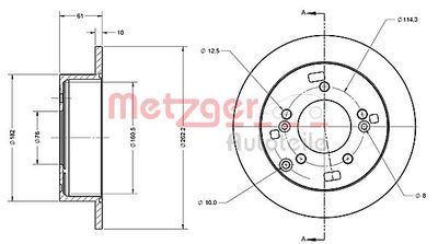 6110299 METZGER Тормозной диск