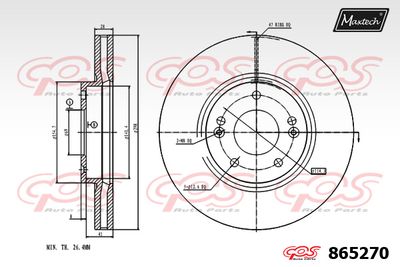 865270 MAXTECH Тормозной диск