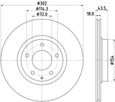 8DD355115211 HELLA Тормозной диск