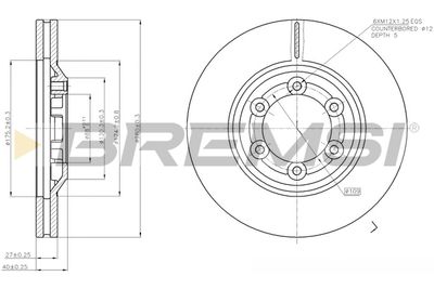 CD7947V BREMSI Тормозной диск