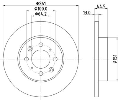 MDC1024 MINTEX Тормозной диск