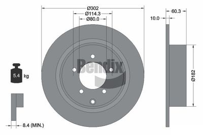 BDS1471 BENDIX Braking Тормозной диск