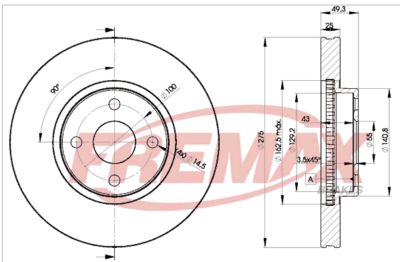 BD1320 FREMAX Тормозной диск